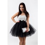 LaKey Sweet  sukienka tiulowa gorsetowa biało - czarna 1